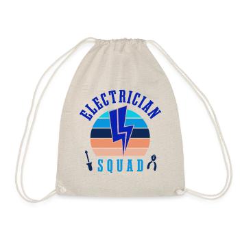 Electrician Squad Electro Worker Hobby Electrician - Drawstring Bag - nature - Front