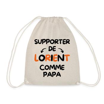 Supporter de Lorient comme papa - Sac de sport léger - nature - Devant