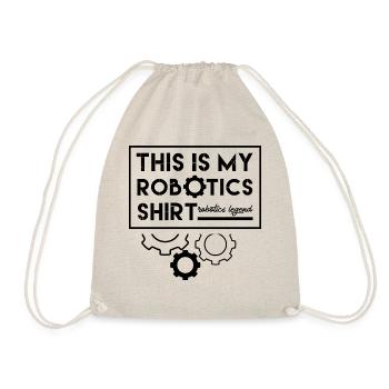 Une fille aime la robotique, mécanicien, - Sac de sport léger - nature - Devant