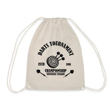 Dart Tournament Champions Chip Design - Drawstring Bag - nature - Front