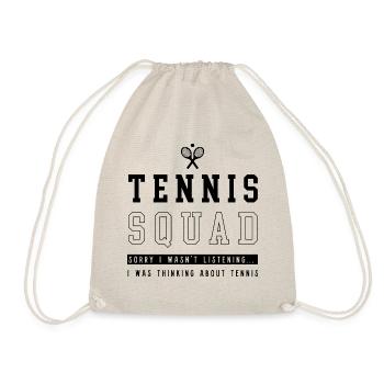 Tennis Squad Ironic Saying Ball Sports Hobby - Drawstring Bag - nature - Front