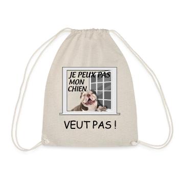 Mon Bouledogue Veut Pas Cadeau Drôle Chien - Sac de sport léger - nature - Devant