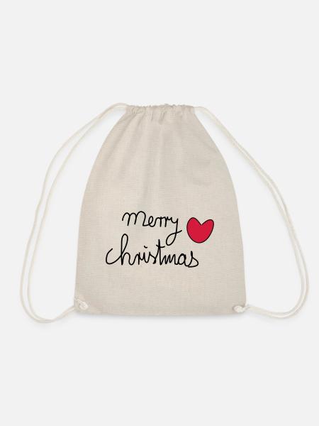 Merry Christmas - Turnbeutel - Natur
