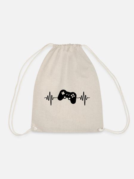 gamer controller puls - Turnbeutel - Natur