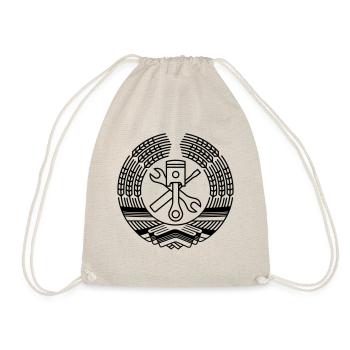 DDR Tuning Coat of Arms 1c (+ Your Text) - Drawstring Bag - nature - Front