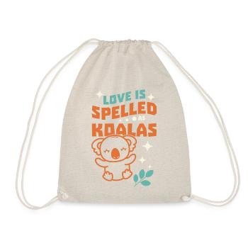 Love Is Spelled As Koalas - Drawstring Bag - nature - Front