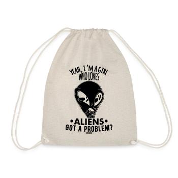 Une fille aime les extraterrestres - Sac de sport léger - nature - Devant