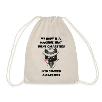 my body is a machine. Smoked cigarettes - Turnbeutel - Natur - Vorne