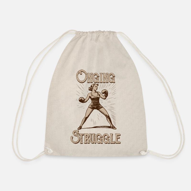 Continuous struggle - Drawstring Bag - nature