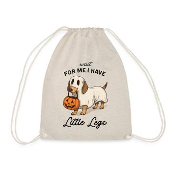 Dachshund Ghost Halloween Pumpkin - Drawstring Bag - nature - Front