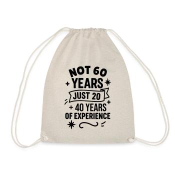 Cadeau d’anniversaire 60 ans – Seulement 20 + 40 ans - Sac de sport léger - nature - Devant