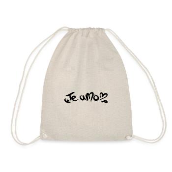 Te amo with heart spanish i love you - Drawstring Bag - nature - Front