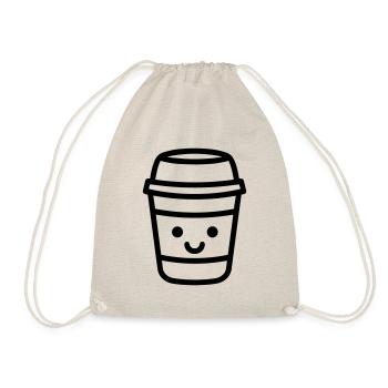 Kaffeebecher - Turnbeutel - Natur - Vorne