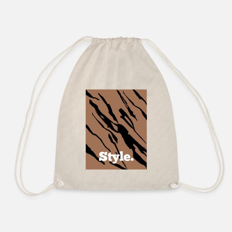 Style stripes animal print - Turnbeutel - Natur