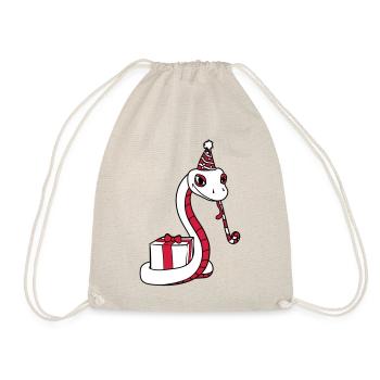 fête d'anniversaire fête cadeau serpent visage - Sac de sport léger - nature - Devant