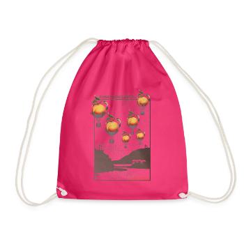 Flying Peaches Festival - Drawstring Bag - fuchsia - Front