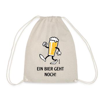 XEin Bier Geht Noch! (Bierchen / Cartoon / Lustig) - Turnbeutel - Natur - Vorne