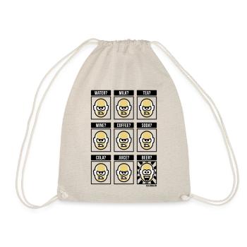 Nothing Beats A Beer! (Beer Drinker Funny POS 3C) - Drawstring Bag - nature - Front