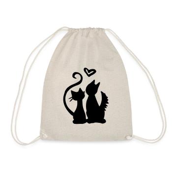 Cats in love / cats in love - cat lovers - Drawstring Bag - nature - Front