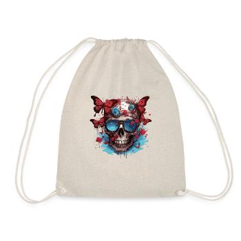 Crâne de zombie papillon - Sac de sport léger - nature - Devant