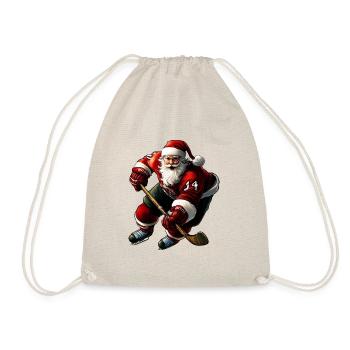 hockey player Christmas - Drawstring Bag - nature - Front