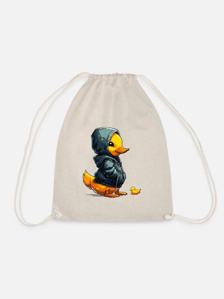 Gummiente trifft ente - freunde - Turnbeutel - Natur