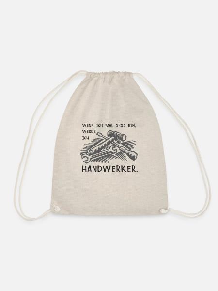 Baby Handwerker Kind Kinder Geschenkidee - Turnbeutel - Natur