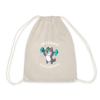 Husky Musculation Chien Cadeau Malamute - Sac de sport léger - nature - Devant