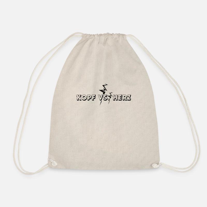 Head vs. Heart - Drawstring Bag - nature