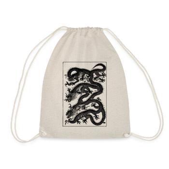 Monster Drachen Japan Stil - Turnbeutel - Natur - Vorne