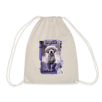 Hip Hop Rapper Golden Retriever - Drawstring Bag - nature - Front