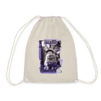 Hip Hop Bunny with Gold Chain - Drawstring Bag - nature - Front