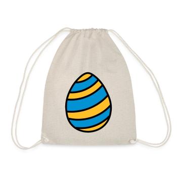 Osterei Easter Egg Ostern Geschenkidee - Turnbeutel - Natur - Vorne