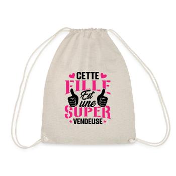 Cette Fille Est Une Super Vendeuse - Sac de sport léger - nature - Devant