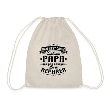 Rien n'est cassé tant que papa le réparer cadeau - Sac de sport léger - nature - Devant