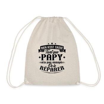 Rien n'est cassé tant que papy le réparer cadeau - Sac de sport léger - nature - Devant
