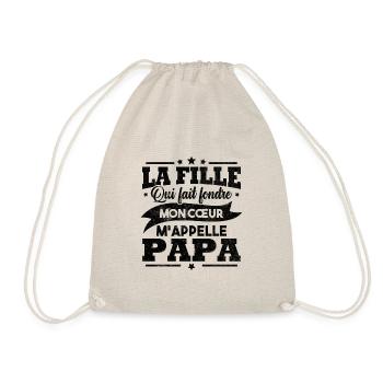 La fille qui fait fondre mon cœur m appelle papa - Sac de sport léger - nature - Devant