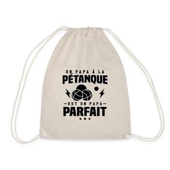 Un papa à la pétanque est un papa parfait - Sac de sport léger - nature - Devant