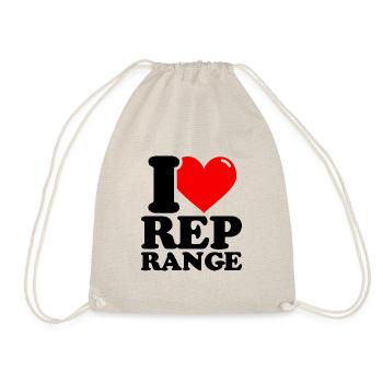 Gamme I Love Rep - Fitness Haltérophilie Drôle - Sac de sport léger - nature - Devant