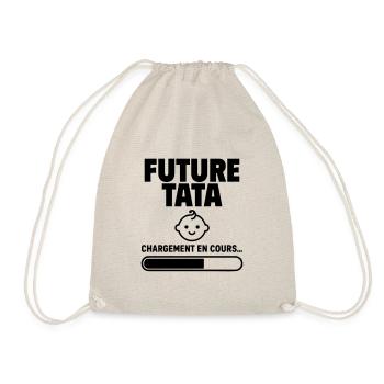 Annonce grossesse Future tata Bientôt tante Humour - Sac de sport léger - nature - Devant