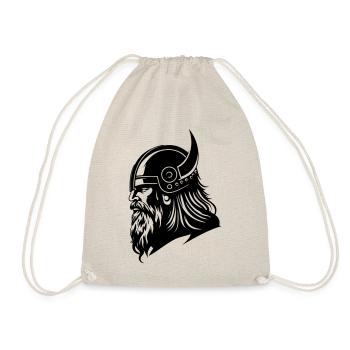 Viking Head Viking Warrior - Drawstring Bag - nature - Front