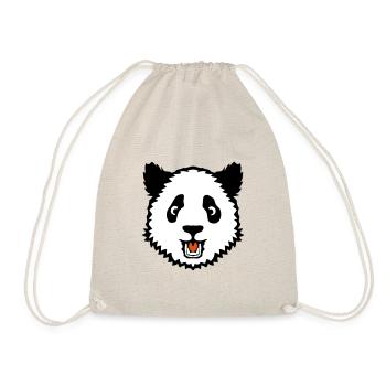 panda tete animal nounours peluche 130 2 - Sac de sport léger - nature - Devant