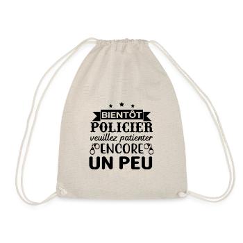 Bientôt policier veuillez patienter encore un peu - Sac de sport léger - nature - Devant