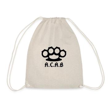 Schlagring Fightclub Brassknuckle Alte Schule - Turnbeutel - Natur - Vorne