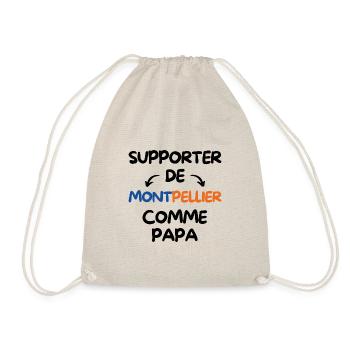 Supporter de Montpellier comme papa - Sac de sport léger - nature - Devant