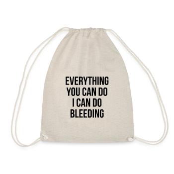 Feminist Feminist Feminism Bleeding Black - Drawstring Bag - nature - Front