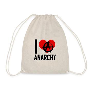 Anarchist Anarchismus Anarchie Herz - Turnbeutel - Natur - Vorne