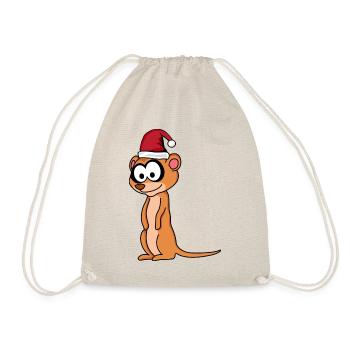 Suricate Comique de Noël - Sac de sport léger - nature - Devant