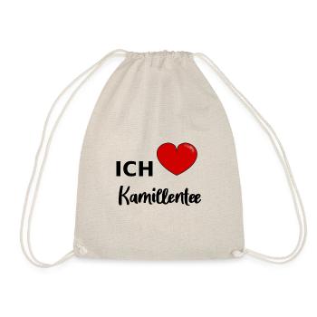 Ich liebe Kamillentee gesund Kamille - Turnbeutel - Natur - Vorne