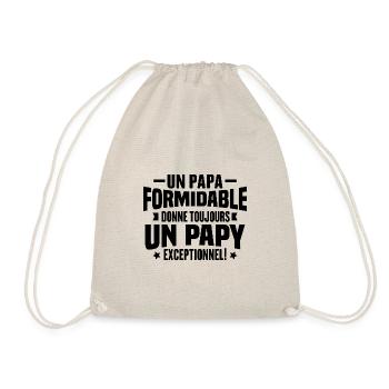 Un Papa Formidable Donne Un Papy Exceptionnel - Sac de sport léger - nature - Devant